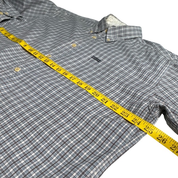 Tommy Hilfiger Blue White and Grey Plaid Button Down, XXL - Picture 5 of 8